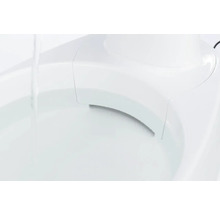 Detailansicht eines gefüllten, freistehenden Badewannenbeckens