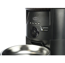 Trixie Logo, Futterautomat für Haustiere mit Futternapf aus Metall