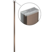 Zaunpfosten aus Metall mit transparenter Abdeckung