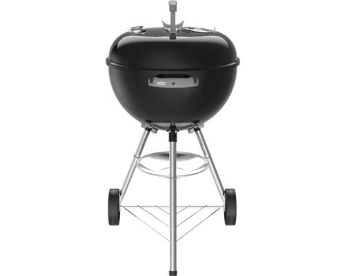 Kugelgrill auf Rädern mit Weber Logo