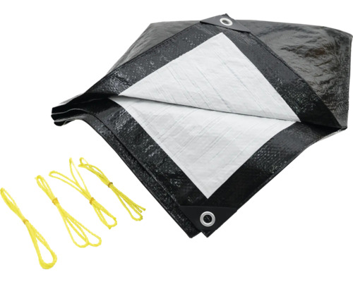 Bâche avec oeillets et cordes de fixation