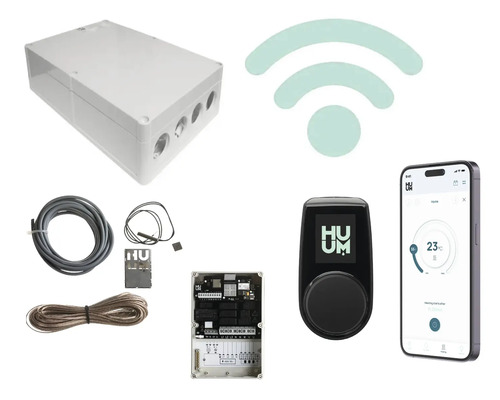 Unité de commande Huum avec accessoires et application smartphone pour le réglage de la température