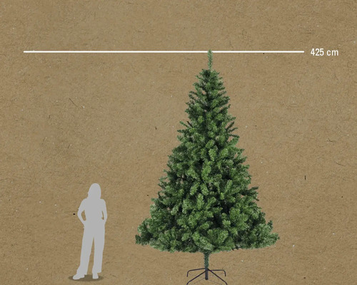 Sapin de Noël artificiel d'une hauteur de 425 cm.