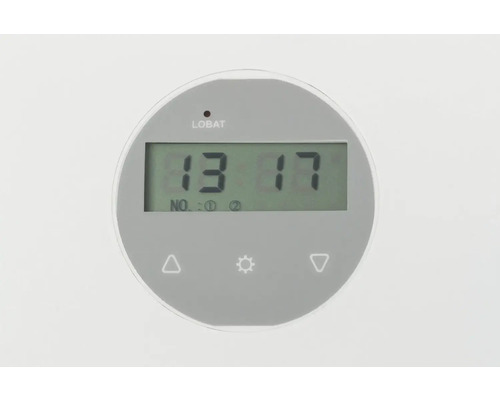 Lobat Anzeige mit Uhrzeit und Bedienfeld
