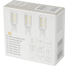 Emballage d'ampoules LED G9, lot de 3