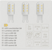 Trois ampoules LED G9