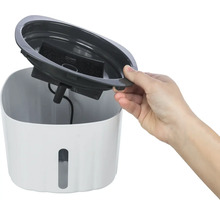 Katzenbrunnen mit Filter und Hand