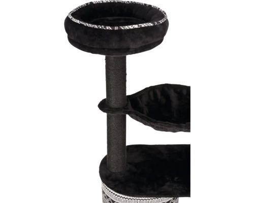 Arbre à chat avec plusieurs niveaux et tronc à griffer