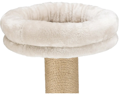 Arbre à chat avec lit en peluche et tronc en sisal