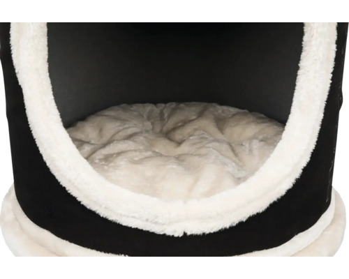Couchage pour chat avec coussin en peluche
