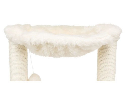 Katzenkratzbaum mit Liegefläche und Spielzeugball