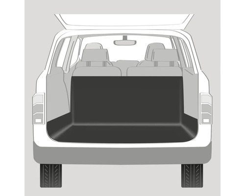 Illustration eines Autos mit Kofferraumschutzmatte