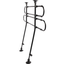 Porte-serviettes sur pied avec trois barres et pieds ronds