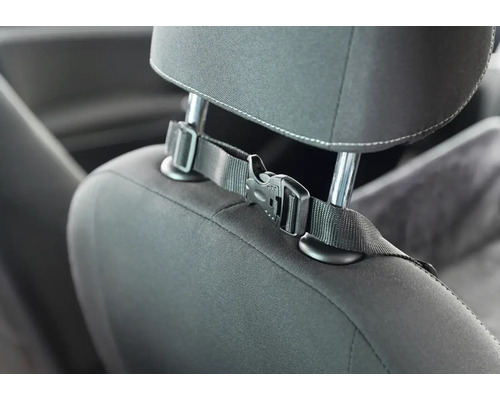 Autositz mit befestigtem Kopfstützbügel