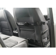 Autositz mit Befestigungsgurten für Zubehör