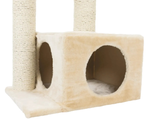 Arbre à chat avec niche et poteaux en sisal