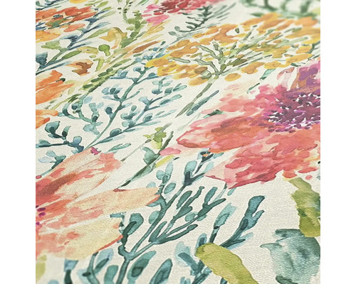 Papier peint à motif floral