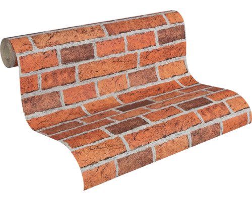 Rouleau de papier peint avec motif de briques