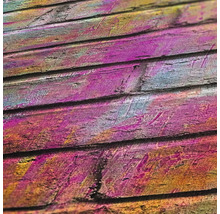 Gros plan d'un revêtement mural avec un aspect poutres en bois