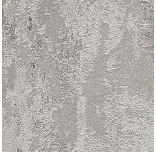 Nahaufnahme einer silberfarbenen Strukturtapete.