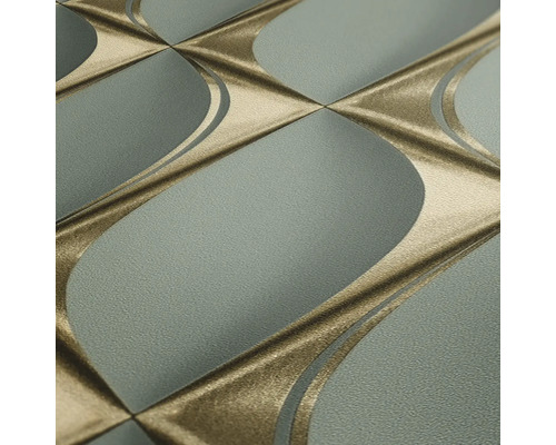 Nahaufnahme einer strukturierten Tapete mit geometrischem Muster