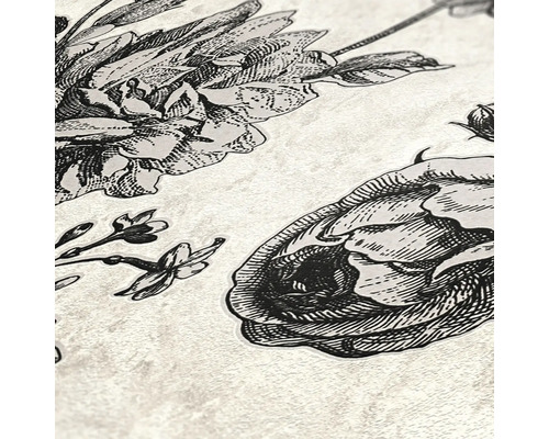 Papier peint décoratif avec motif floral vintage