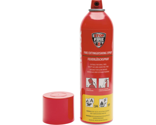 Feuerlöschspraydose mit roter Kappe