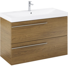 Waschtischunterschrank mit zwei Schubladen, Waschbecken und Armatur