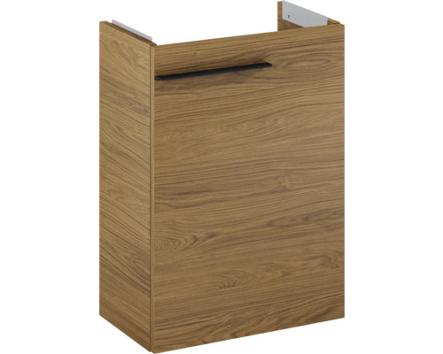 Meuble sous-lavabo aspect bois avec poignée