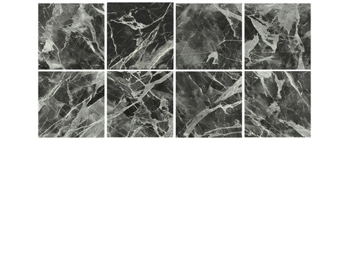 Acht Keramikfliesen in Marmoroptik