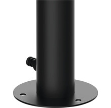 Socle noir en acier inoxydable pour luminaire d'extérieur avec trous de montage