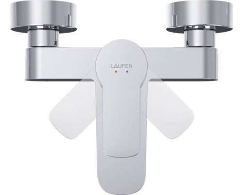 Robinet de baignoire apparent en métal avec logo Laufen