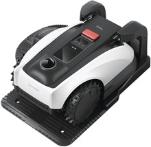 Vue de dessus d'un robot tondeuse