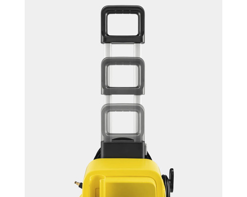 Poignée extensible d'une machine de nettoyage jaune