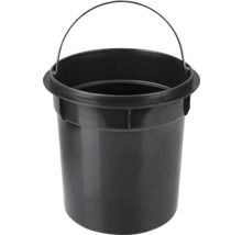 Seau noir avec poignée en métal