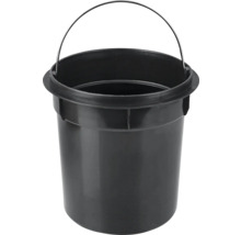 Seau noir avec anse en métal