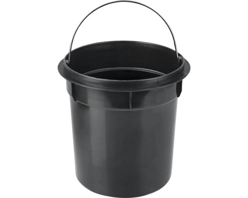 Seau noir avec anse en métal