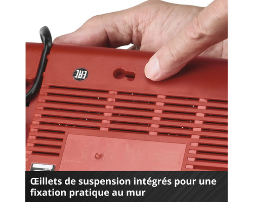 Oeillets de suspension intégrés pour une fixation pratique au mur