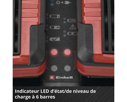 Chargeur Einhell avec indicateur d'état à LED
