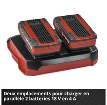 Chargeur Einhell avec deux batteries 18 volts