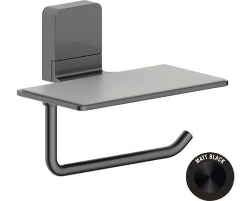 Porte-papier toilette avec étagère en finition mate