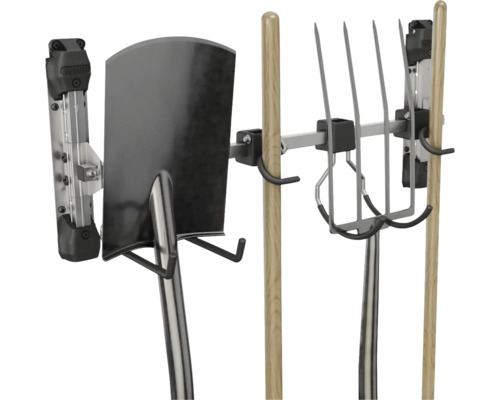 Support d'outils de jardin avec pelle et fourche