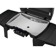 Offener Elektrogrill mit Grillfläche aus Edelstahl