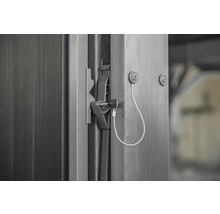 Vue détaillée d'une porte avec verrou de sécurité