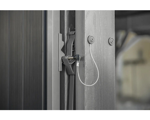 Vue détaillée d'une porte avec verrou de sécurité