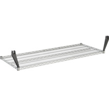 Tablette grillagée avec supports noirs