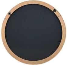 Tableau noir rond avec cadre en bois et fixations à l'arrière