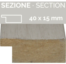 Holzprofilleiste mit den Massen 40 x 15 Millimeter