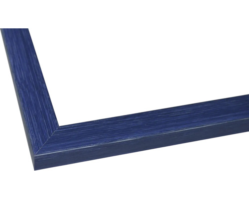 Ausschnitt eines blauen Holzbilderrahmen