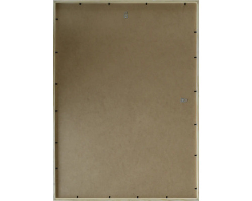 Rückseite eines Bilderrahmens mit Holzrahmen und Aufhängern